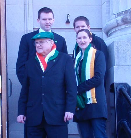 Crowd at Saint Colman Catholic Church on Saint Patrick's Day (photo by Dan Hanson)