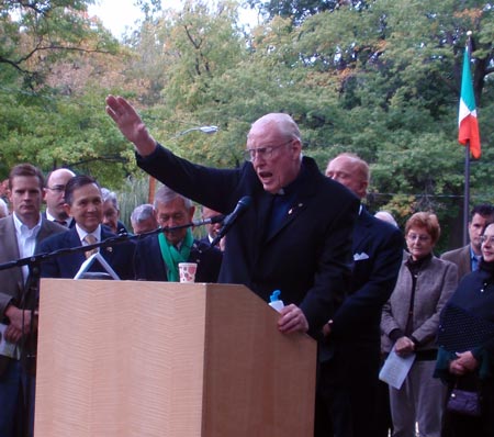 Father Jim O'Donnell - Cleveland Irish Cultural Garden photos by Dan Hanson