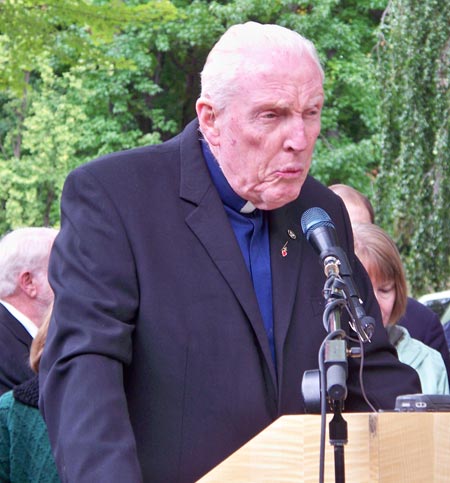 Father Jim O'Donnell - Cleveland Irish Cultural Garden photos by Dan Hanson