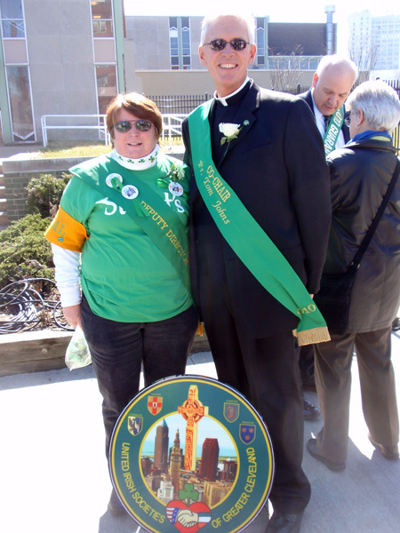 Father Tom Johns and  Marilyn Madigan