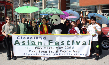 Asian Festival group at St. p\Patrick's Day Parade