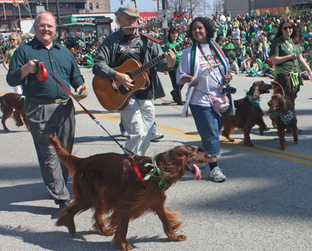 The Irish Setter Club of Ohio at the 2012 Cleveland St. Patrick's Day Parade