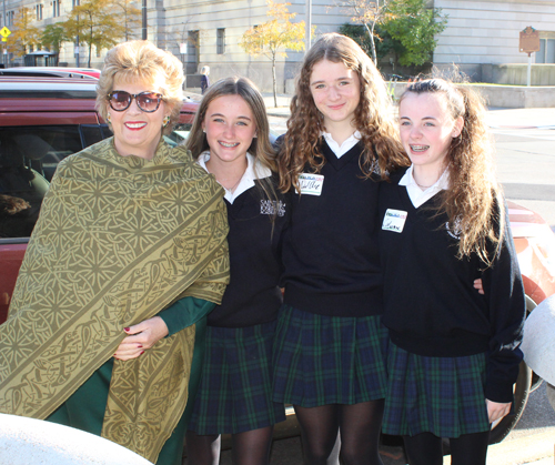Ambassador Geraldine Byrne Nason with St. Joseph Academy girls