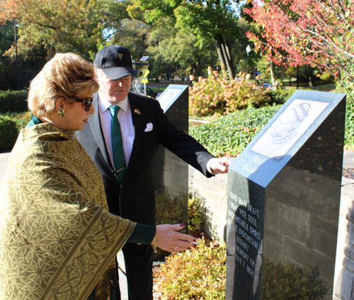 Ambassador Ed Crawford and Ambassador Geraldine Byrne Nason in Cleveland's Irish Cultural Garden