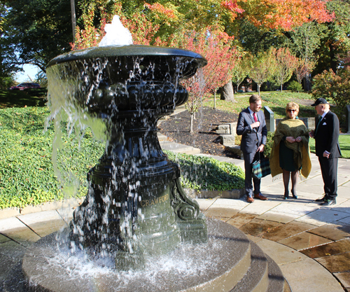 Ambassador Ed Crawford and Ambassador Geraldine Byrne Nason in Cleveland's Irish Cultural Garden