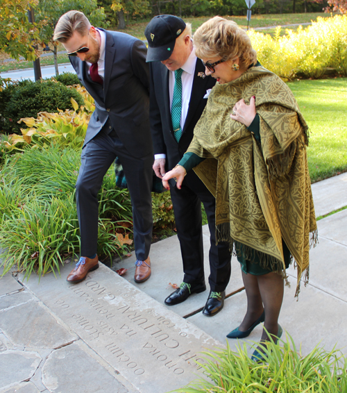 Ambassador Ed Crawford and Ambassador Geraldine Byrne Nason in Cleveland's Irish Cultural Garden