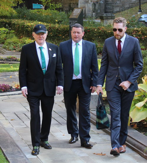 Ambassador Ed Crawford and Ambassador Geraldine Byrne Nason in Cleveland's Irish Cultural Garden