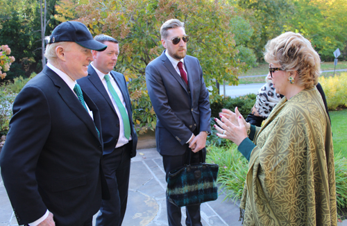 Ambassador Ed Crawford and Ambassador Geraldine Byrne Nason in Cleveland's Irish Cultural Garden