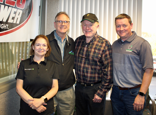 Paula Svadlena, John Hogan, Ambassador Ed Crawford and Mark Owens