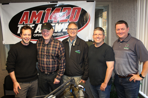 Cathal McSweeney, Ambassadorr Ed Crawford, Cleveland airport's John Hogan, Steve Lenox and Mark Owens 