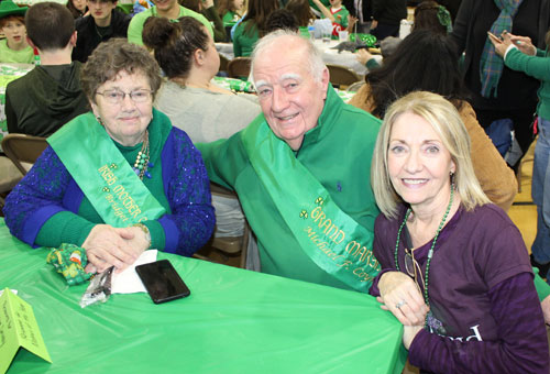 Irish Mother of the Year Bridget Conway, Grand Marshal Mickey Coyne and Michelle Morgan