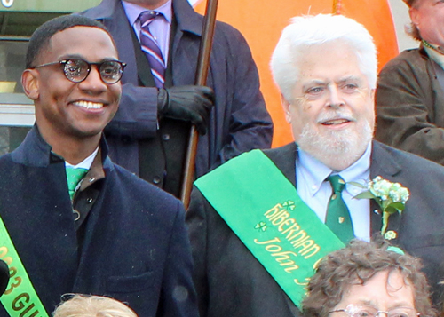 Cleveland Mayor Justin Bibb and Hibernian of the Year John Myers