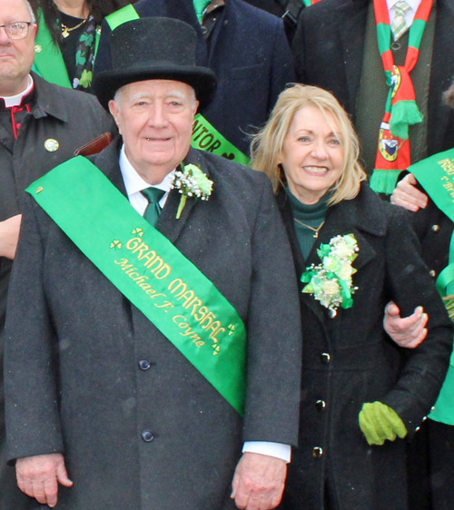 Grand Marshal Mickey Coyne and Michele Morgan