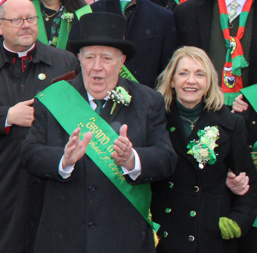 Grand Marshal Mickey Coyne and Michele Morgan