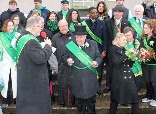 Grand Marshal Mickey Coyne with the whistle