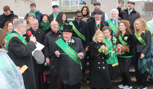 Grand Marshal Mickey Coyne with the whistle