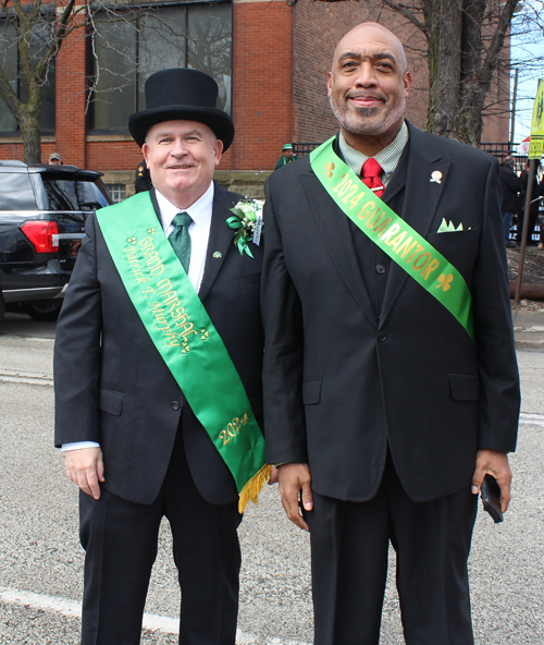 Grand Marshal Patrick Murphy and Council president Blaine Griffin