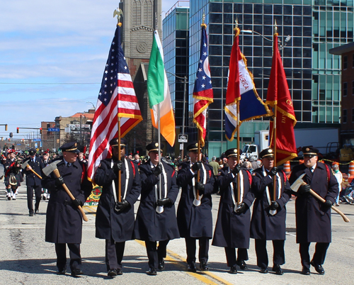 Cleveland Fire Fighters at St. Patrick's Day Parade 2024