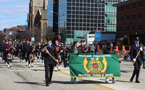Cleveland Fire Fighters at St. Patrick's Day Parade 2024