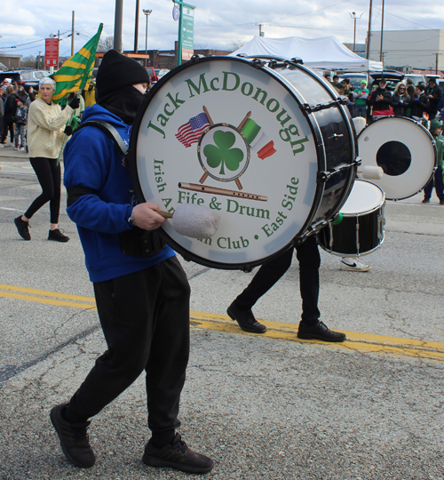 Cleveland 2024 St. Patrick's Day Parade - IACES drummer