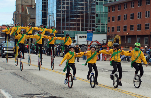 Cleveland 2024 St. Patrick's Day Parade - Unicycles