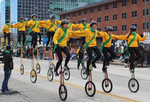 Cleveland 2024 St. Patrick's Day Parade - Unicycles