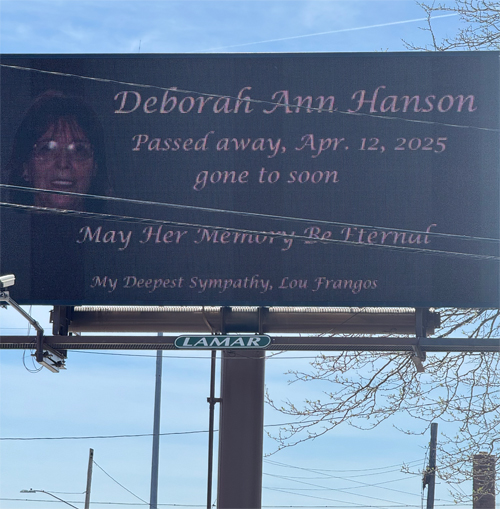 Debbie Hanson billboard