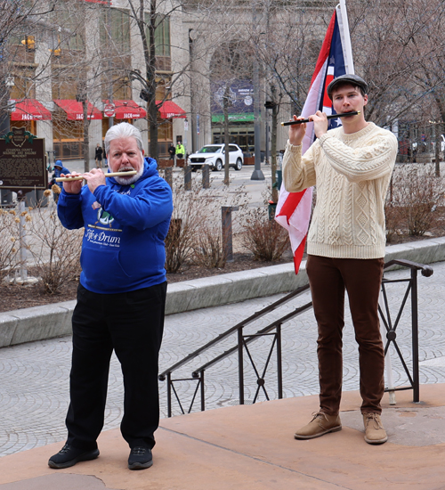 Jack McDonough Fife & Drum Corps warming up