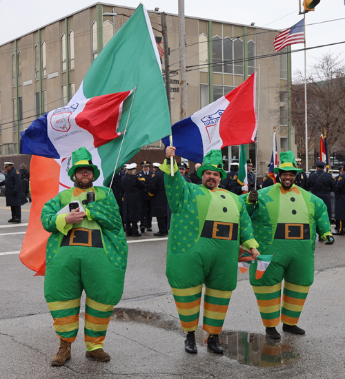 City flags at St. Patrick's Day Parade