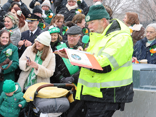 St Patrick's Day parade kickoff ceremony