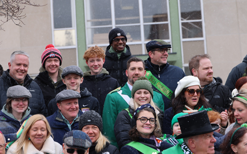 Mayor Bibb on Cosgrove steps