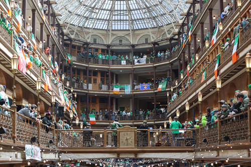 Historic Cleveland Arcade on St. Patrick's Day 2026