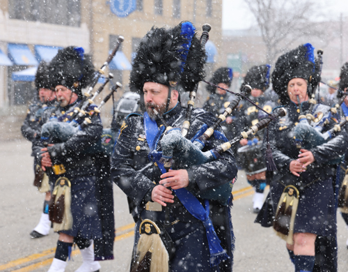 2026 St. Patrick's Day Parade in Cleveland PD pipers