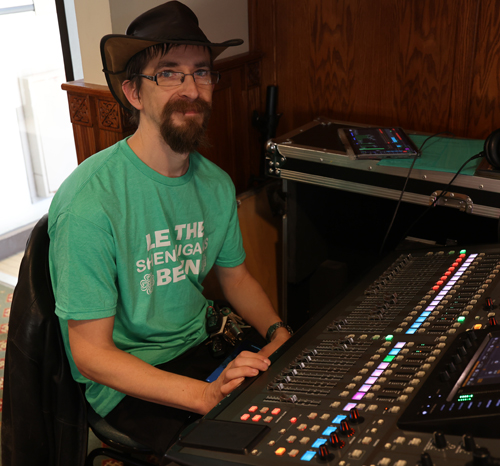 Volunteers make it happen - sound man