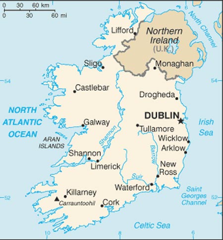 Map of Ireland, Irish map