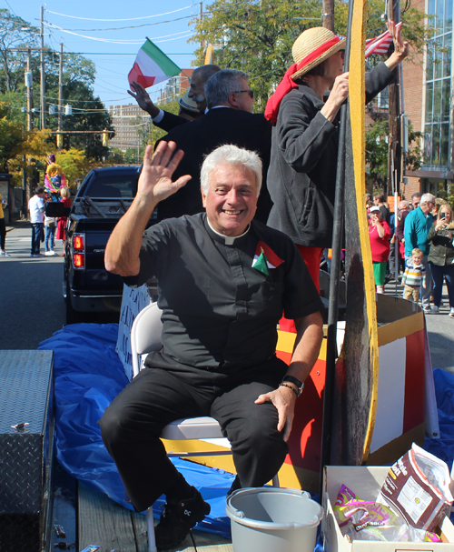 Italian Cultural Garden Foundation float - Father Rocco