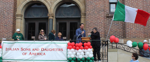 Holy Rosary Church steps on Columbus Day 2023