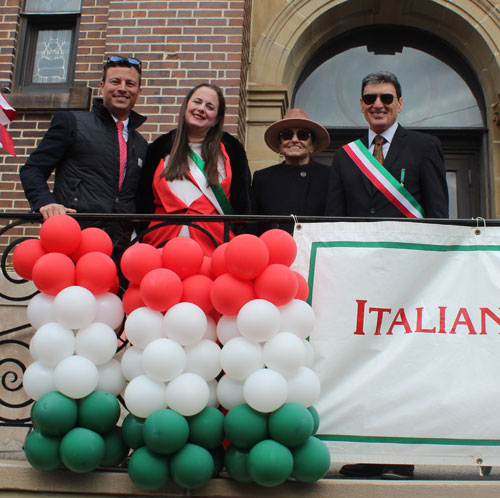 Consul Allegra Baistrocchi and husband with Pat and Baili Russo