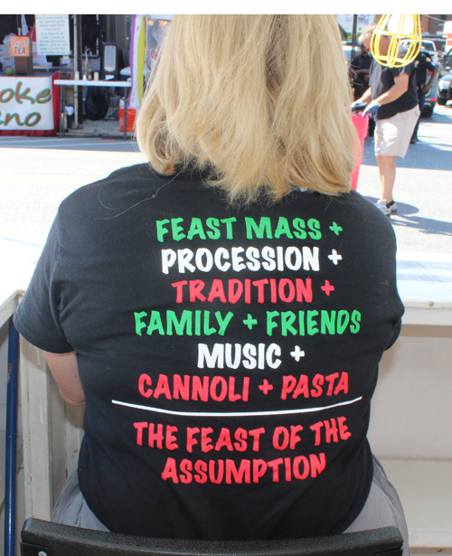Feast of the Assumption Holy Rosary Church t-shirt