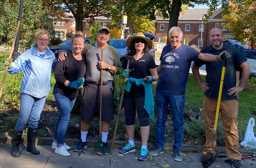 Italian Cultural Garden Clean up crew