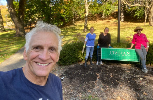 Italian Cultural Garden Clean up crew