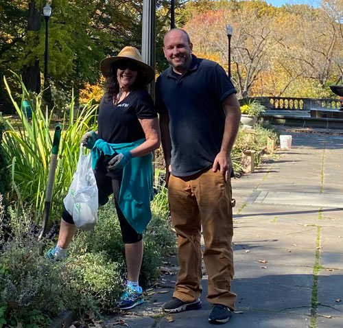 Italian Cultural Garden Clean up crew