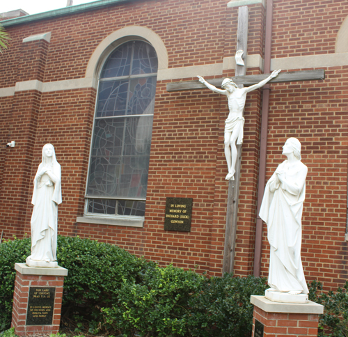Our Lady of Mt Carmel Church statues - Crucifixion
