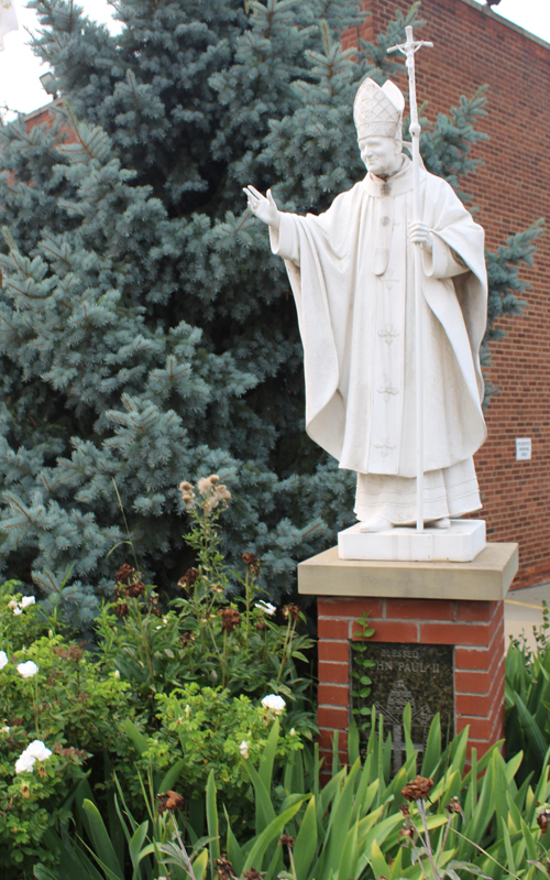 Our Lady of Mt Carmel Church statues - John Paul II