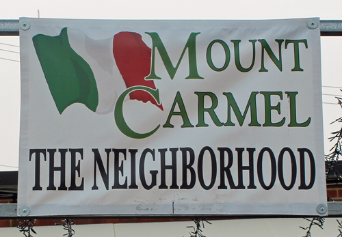 Our Lady of Mt Carmel festival - neighborhood sign