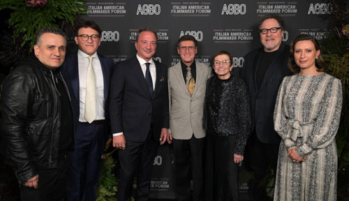 Russos - RBIAFF - Joe and Anthony Russo, Louis D'Esposito, Basil and Pat Russo, Jon Favreau and Angela Russo-Otstot