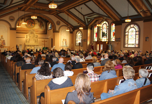 Mass at Holy Rosary Church on Columbus Day