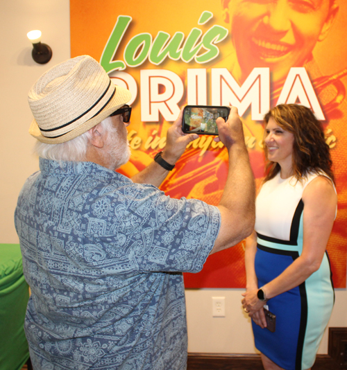 People at Louis Prima exhibit