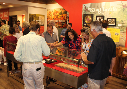 People at Louis Prima exhibit