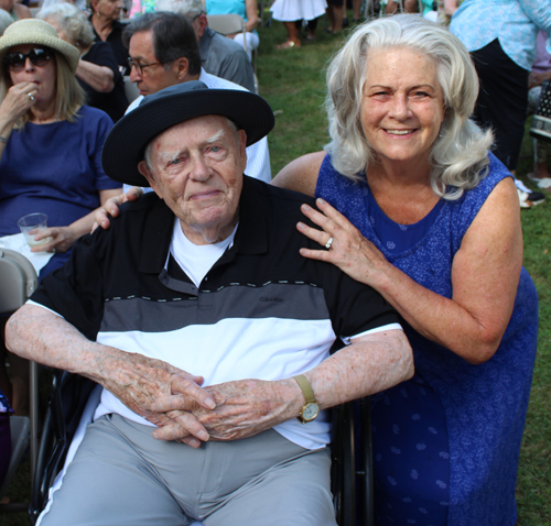 Harriet Russell and her 99 and one half year old father Anson